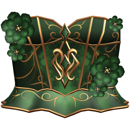 Enchanted whimsy Petal Witch Dress - Green/Gold Roblox item