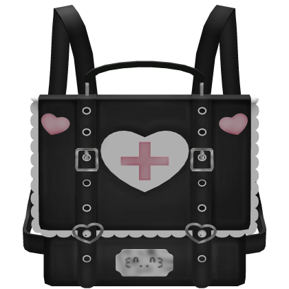 ♡ 3.0 kawaii school girl nurse backpack in black