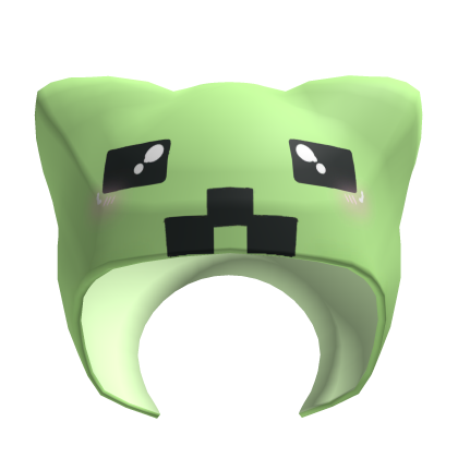 kawaii gamer cat hood green thumbnail