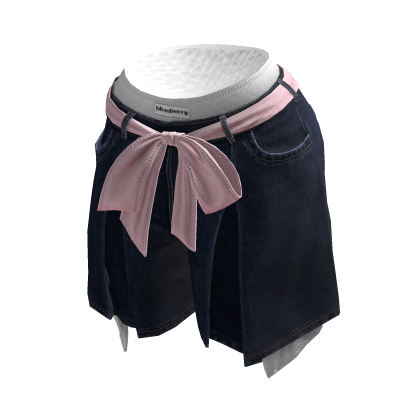 Preppy Dark Wash Pleated Shorts BB thumbnail