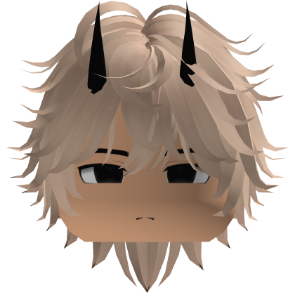 Cute Y2K emo blonde horn hair Roblox item
