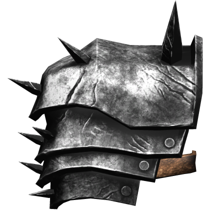 Silver Medieval Knight Pauldron (Right)