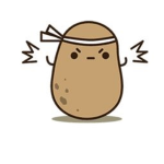 La patate en frites au ketchup