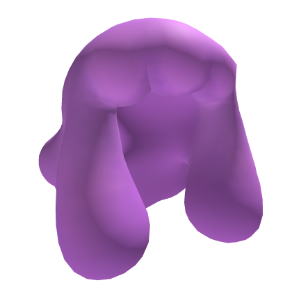 Purple stylized slime blob hair