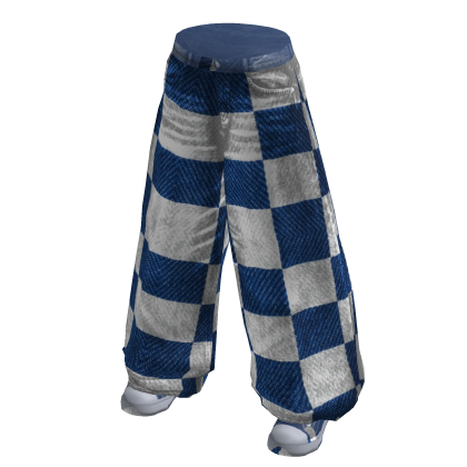 Checkered Blue Jeans
