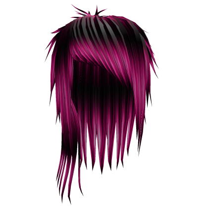 Scene 2000's Emo Vkei Side Sweep Black & Pink Hair Roblox item