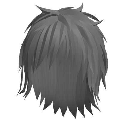 Grey Long Messy Anime Moe Hair 35.
