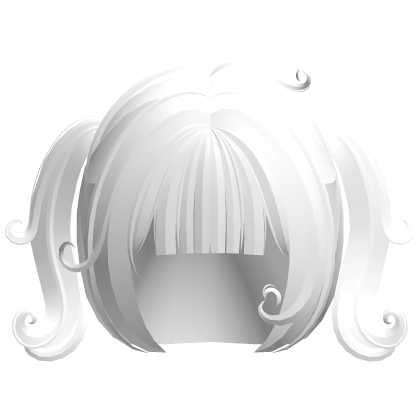 ♡ ꒰ cute swirly curly baby pigtails in white Roblox item