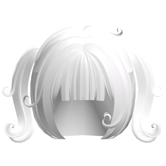 ♡ ꒰ cute swirly curly baby pigtails in white