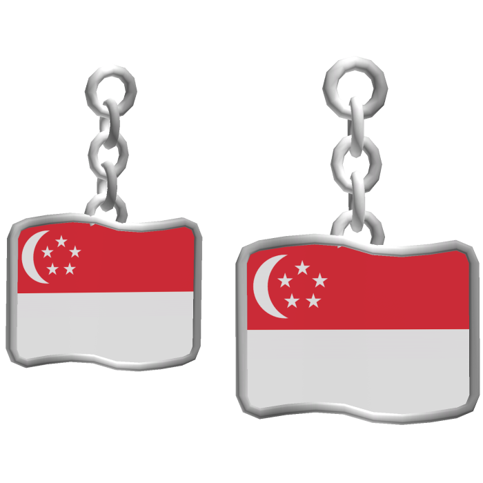 Singapore Flag Earrings