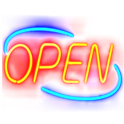 Neon Open Sign - Transparent Background Roblox decal
