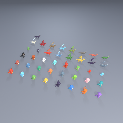 Low Poly Dragon Pack Fire Ice Wyvern x41 preview 5