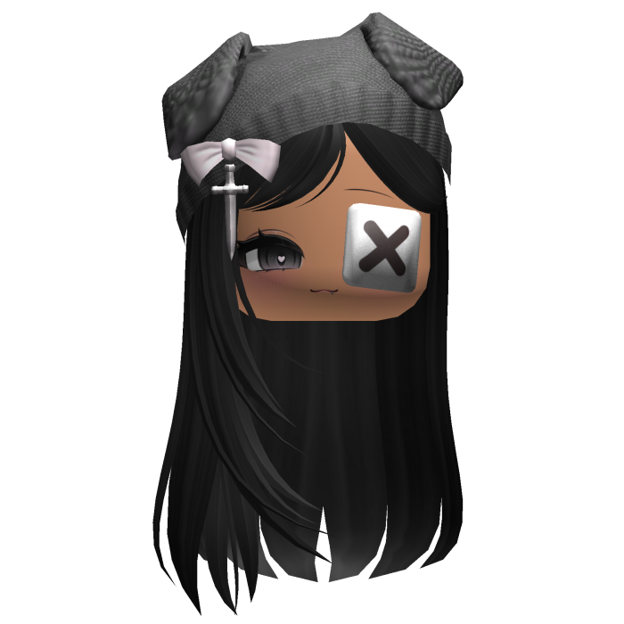 Kawaii Straight Hair w/ Accessories & Chibi Face