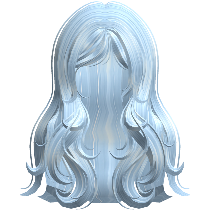 ♡ Cute Swirly Long Blue Hair