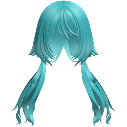 Long Wispy Moe Pigtails Ocean Blue Roblox item