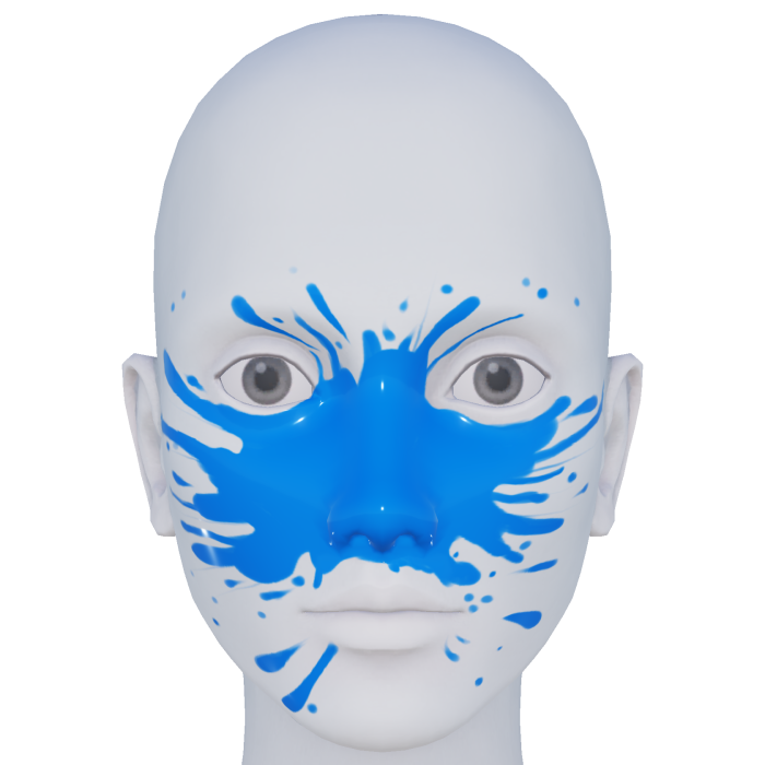 Blue Paint Face
