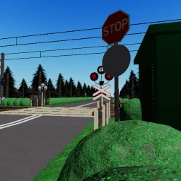 Ukraine railroad crossing icon