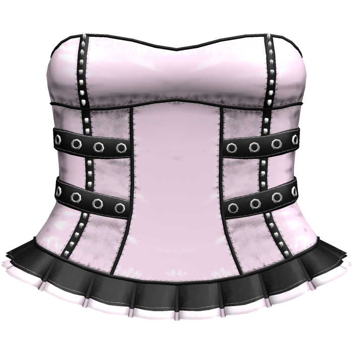 Gothic Emo Corset Dress in Pink & Black