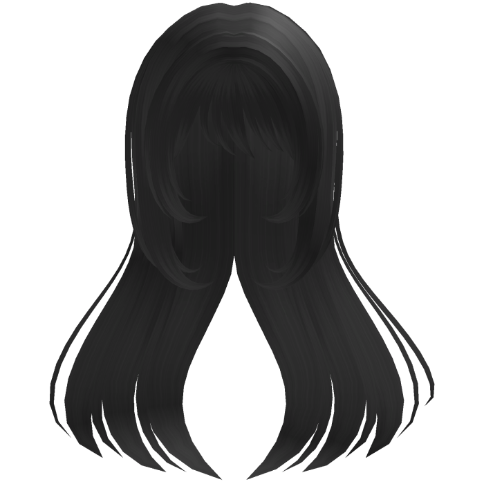 ♡ magical long princess hair in dark grey