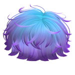 Blue Messy Boy Hair