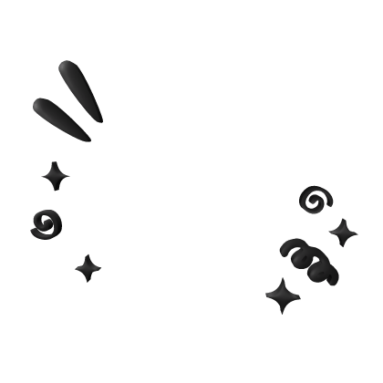 Black Cutesy Face Confetti Aura Roblox item