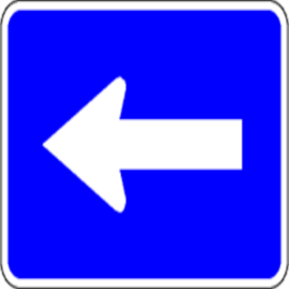 Blue Left Arrow Roblox decal
