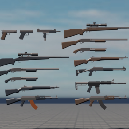 Low Poly Gun Asset Pack 