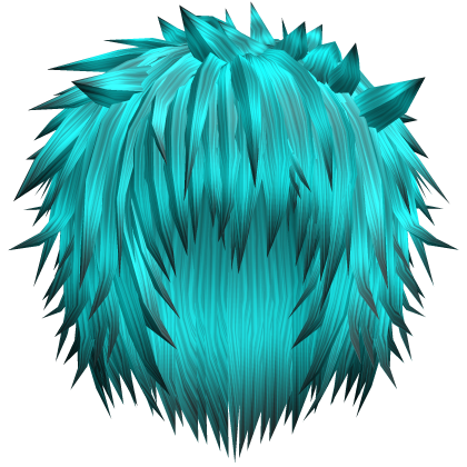 Cyan Blue Messy Anime Spiky Emo Hair  Roblox item