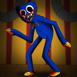 run away from the VERY scary huggy wug in a forest