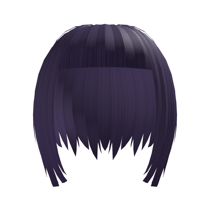 Emo niche choppy short purple hair