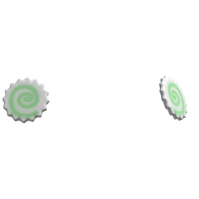 green narutomaki ramen hairclip