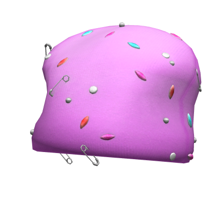Pink Baggy Oversized Pinned Decora Y2K Beanie Roblox item