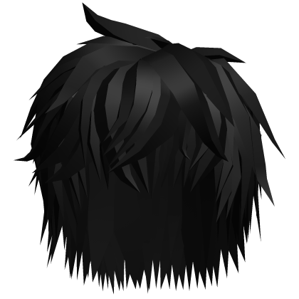 Stylish Emo Spikes Anime Messy Boy Hair (Black) Roblox item