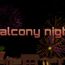 Balcony night icon