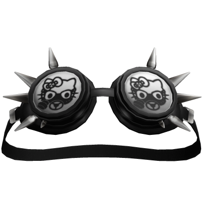 Toxic Kitty Steampunk Goggles Black&White V2