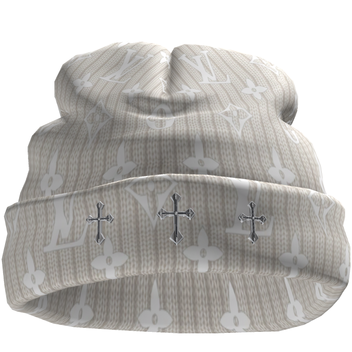 LV Chrome Crosses Worn Beanie