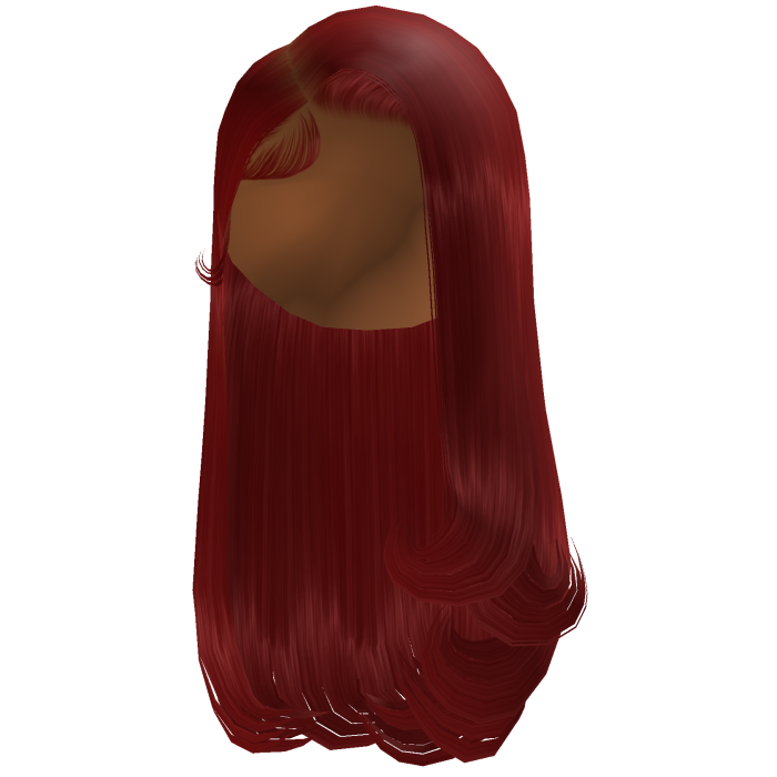 Deep Side Part Curled up Ends [Red]