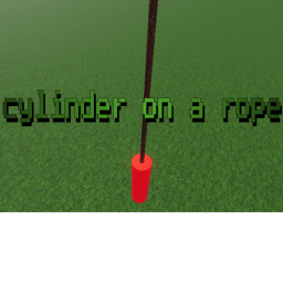 cylinder on a rope