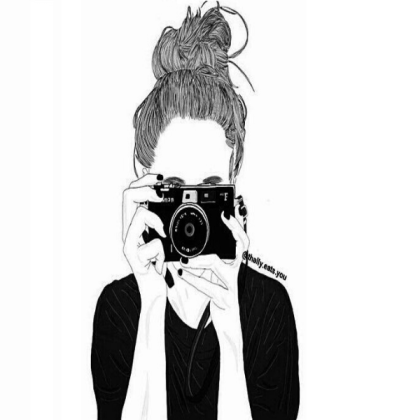 Black and White Girl Sketch 2 Roblox decal