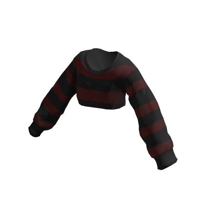 Cropped Crewneck - Black & Red thumbnail