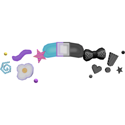 Kawaii Dualcora Rainbow Gloomy Face Stickers 🌈🖤✨ Roblox item