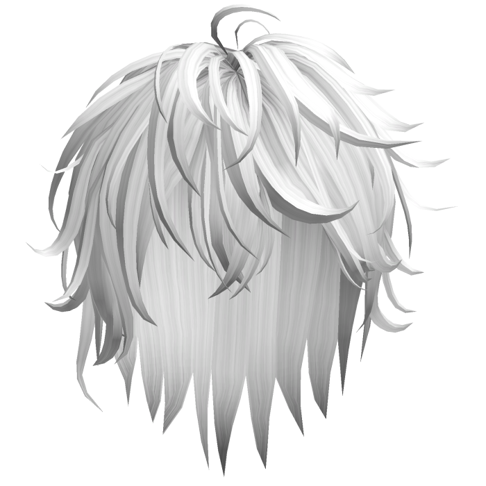 Shaggy Layered Wolf Cut - White