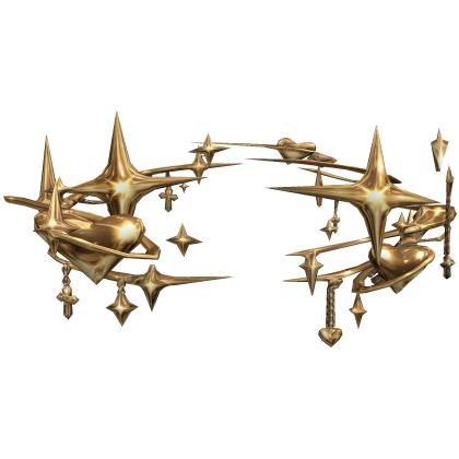 Chrome Aura with Cross and Hearts - Gold