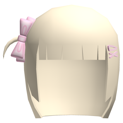 wii mii low poly blonde side ponytail hair