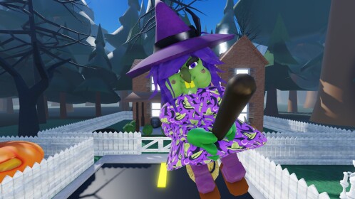 ESCAPE EVIL WITCH! (SCARY HALLOWEEN OBBY!)
