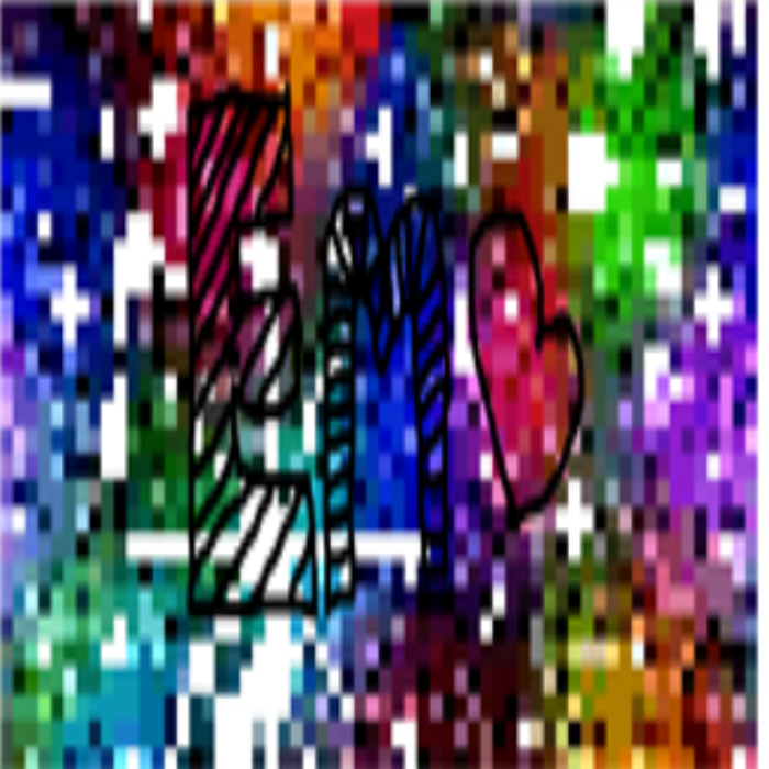 EM with glitter background. Roblox decal