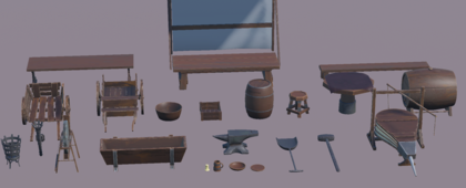 Textured Medieval Props Pack preview 1