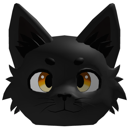 Black Cat Head Kemono Furry - Ambar Eyes