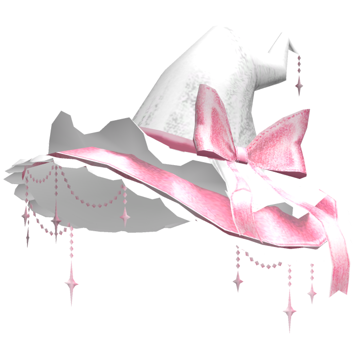 Halloween Magical Witch Hat (White&Pink)