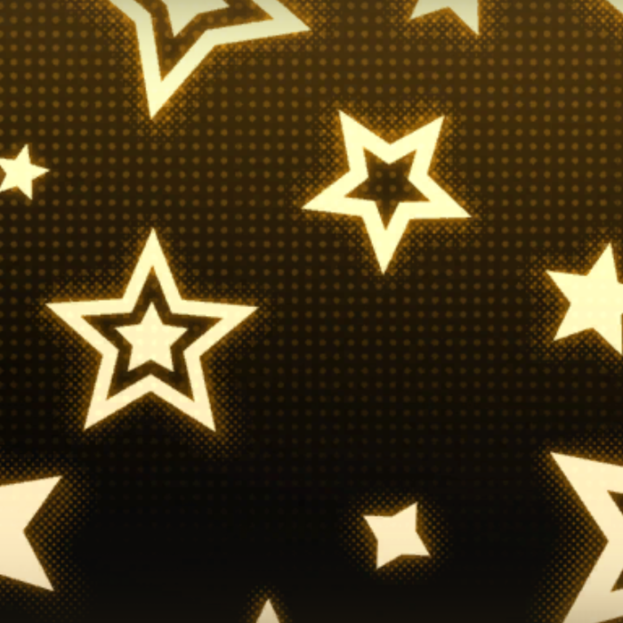 Yellow Neon Glowing Stars